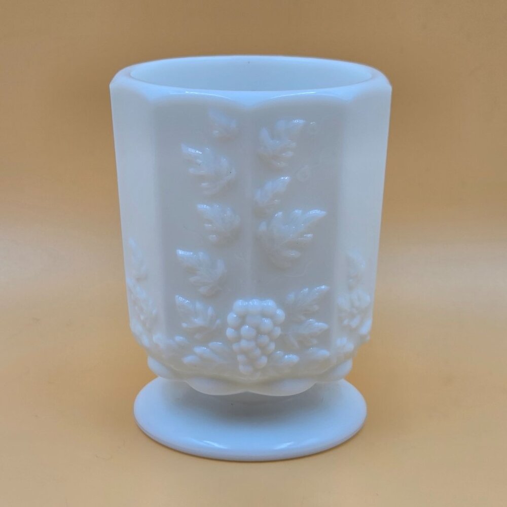 Westmoreland Paneled Grape Milk Glass Mini Open Sugar Bowl